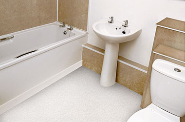 a bathroom in a council home